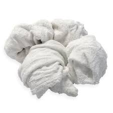 RAGS WIPING CLOTHS TERRY WHITE 10LBS