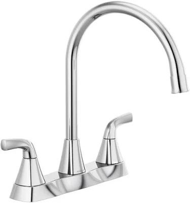 PEERLESS PAKWOOD TWO HANDLE GOOSE NECK KITCHEN FAUCET W/O SPRAY CHROME FINISH P2935LF
