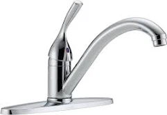 KITCHEN FAUCET 8" DELTA 100 SINGLE LEVER CP. 100-DST *1/2" SPEEDY VALVE DEL100LFWF