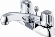 LAVATORY FAUCET 4" GERBER STYLE CP W/CP BRASS P/U *NO LEAD* EF17142NL