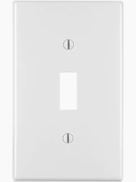 SWITCH COVER PLATE WHITE METAL 86071