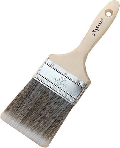 PAINT BRUSH WOOD LONG HANDLE PREMIUM NYLON PROFESSIONAL QUALITY 3" TSAPN300 #1140-3
