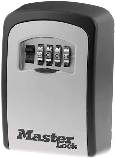 WALL MOUNT LOCK BOX HOLDS 5 KEYS  W/4 DIGIT COMBINATION MASTER 5401D
