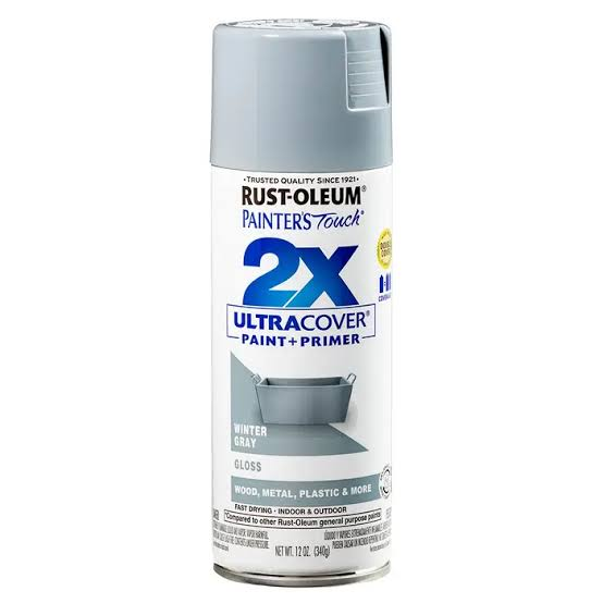 SPRAY PAINT 2X PAINTERS TOUCH RUST-OLEUM WINTER GRAY 12OZ 249089