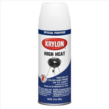 SPRAY PAINT KRYLON BBQ & STOVE WHITE HIGH HEAT RESISTANT (01505)