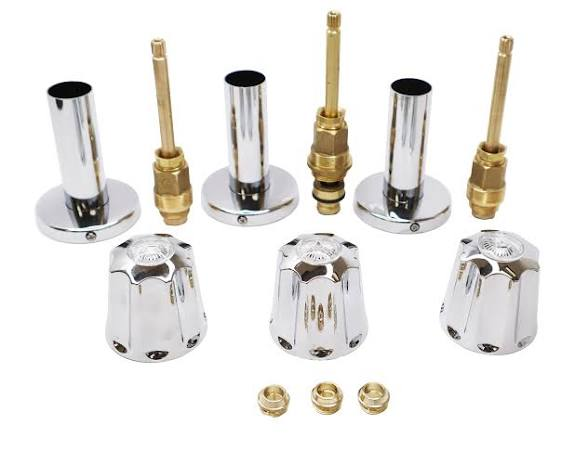 GERBER STYLE 3 HANDLE SHOWER REBUILD KIT INCLUDES HANDLES  STEMS ESCUTCHEONS SLEEVES & SEATS EF34000