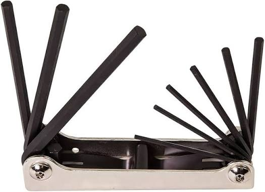 HEX KEY SET 9 PC FOLDING 1/16 5/64 3/32 1/8 5/32 3/16 1/4 5/16 3/8 TST53564