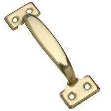 DOOR PULL GARAGE 5-3/4" BRASS PLATE TUF60534BP HB88200