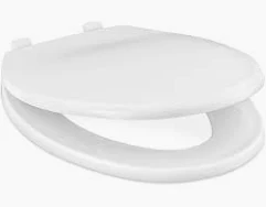 TOILET SEAT ROUND WHITE PLASTIC