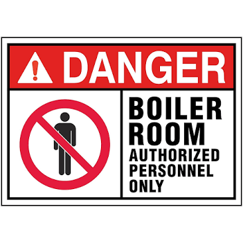 SIGN BOILER KEY TO HEATING 9" X 6" METAL