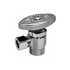 SPEEDY ANGLE VALVE 1/2" IPS x 3/8" OD CHROME *NO LEAD* EF71112NL