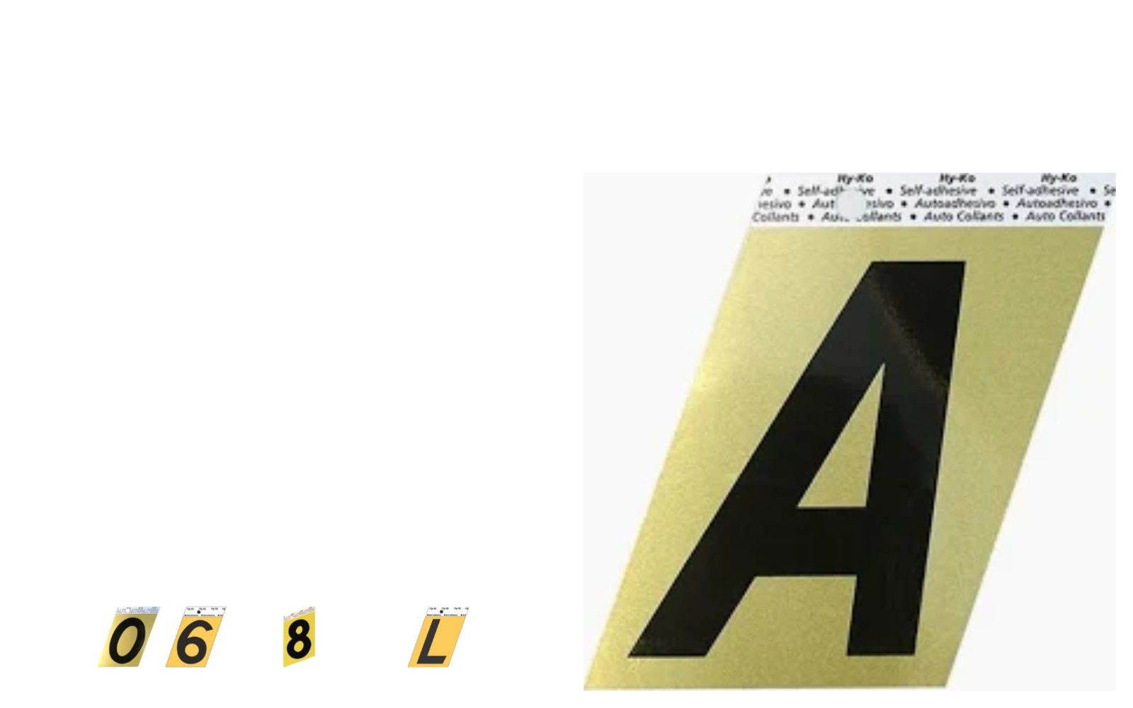 3-1/2" GOLD NUMBER AND LETTER