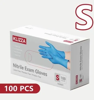 GLOVE DISPOSABLE LARGE NITRILE BLUE POWDER FREE100/BX