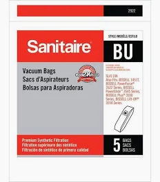 VACUUM BAG 63253 SANITAIRE STYLE LS 20/PK