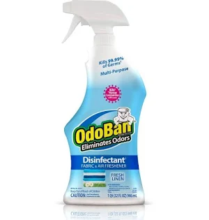 ODOBAN DISINFECTANT SPRAY  FABRIC & AIR FRESHNER FRESH LINEN 32OZ #910701