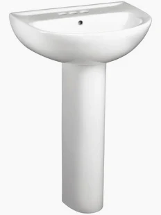 PEDESTAL LAVATORY SINK 20" X 17" PRESTIGE WHITE 4" CENTER SET