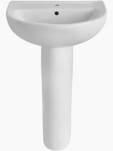 PEDESTAL LAVATORY SINK 22" X 18" PRESTIGE WHITE 4" CENTER SET