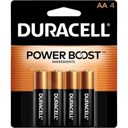 DURACELL AA BATTERIES *USA* COPPERTOP 4/PACK
