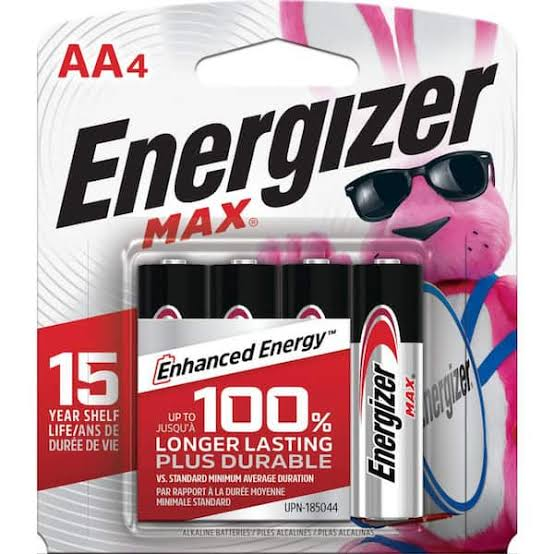 ENERGIZER MAX AA BATTERY 4/PACK