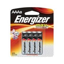 ENERGIZER MAX  AAA BATTERIES 8/PACK 0240648