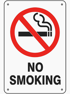SIGN NO SMOKING 9" X 12" SOFT VINYL