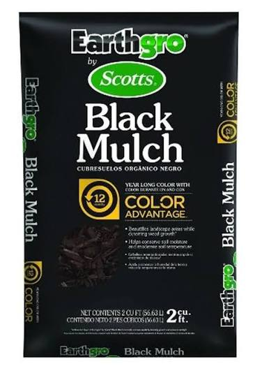 MULCH BLACK  SCOTTS EARTHGRO 2/CF
