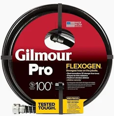 HOSE BLACK HOT WATER 5/8" X 100' HEAVY DUTY PRO 8PLY GILMOUR