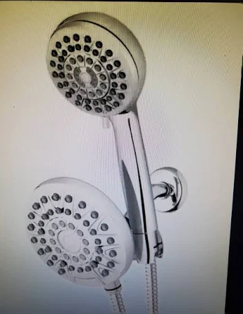 WATERPIK DUAL SHOWER HEAD SYSTEM 1.8GPM 6 SPRAY FUNCTION POLISHED CHROME 	VAT313E/343E