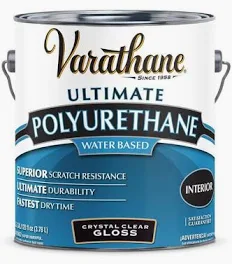 POLYURETHANE RUST-OLEUM CLEAR GLOSS WATER BASE GAL FAST DRYING NO ODOR 230031