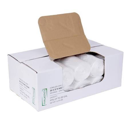 BAGS 20/GAL OFFICE 15 X 9 X 33 (24 X 33) CLEAR 500/CS #3204